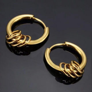 Micara - 5-Ring Hoops - Earrings