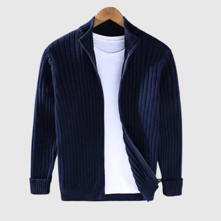 Jericho - Ribbed cardigan - Turtleneck style