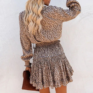 Catharina - Mini Dress - Leopard Print