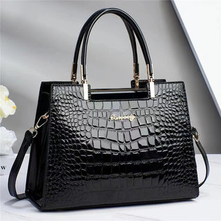 Melinda - Glossy crocodile handbag