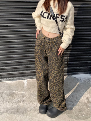 Primrose - Leopard print trousers - Wide leg cut