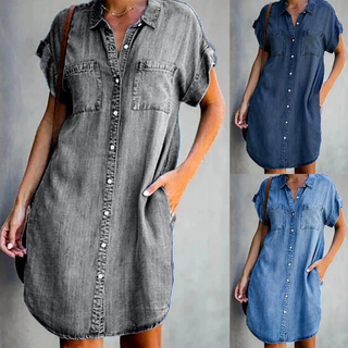 Amelie - Denim Dress - Effortless Elegance