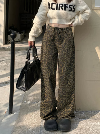 Primrose - Leopard print trousers - Wide leg cut