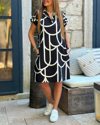 Liana - Midi Dress - Casual Geometric