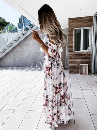 Ute - Maxi Dress - Floral Off-Shoulder