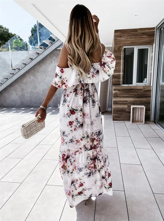 Ute - Maxi Dress - Floral Off-Shoulder