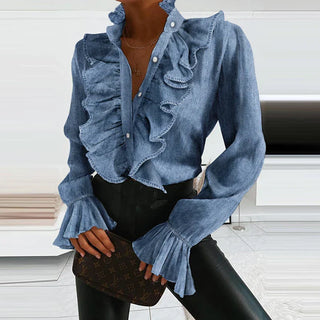 Viola - Chiffon Blouse - Pleated