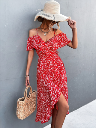 Maya - Dress - Floral and Off-Shoulder