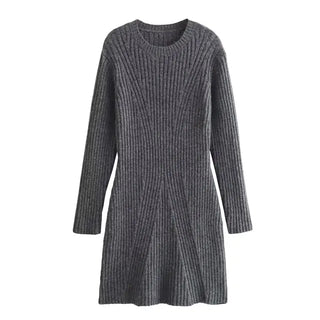 Nicole - Minidress - Ribbed high collar neckline