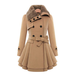 Emma - Coat with Fur Collar - Elegant