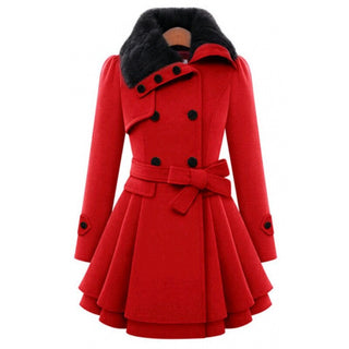 Emma - Coat with Fur Collar - Elegant