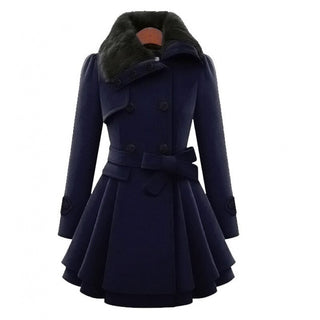 Emma - Coat with Fur Collar - Elegant