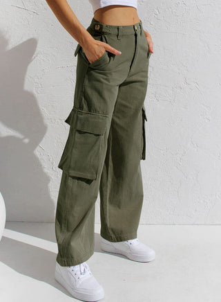 Corrine - Cargo trousers - Comfortable cut with wide leg