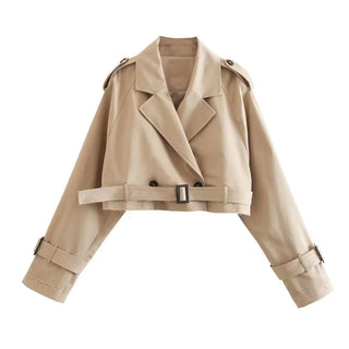 Hyacinth - Belted trench coat - Cropped cut