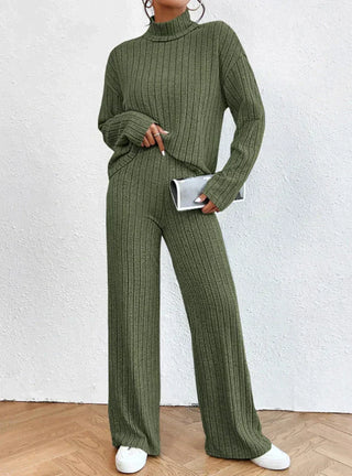 Helene - Knitted Trousers - Turtleneck Jumper