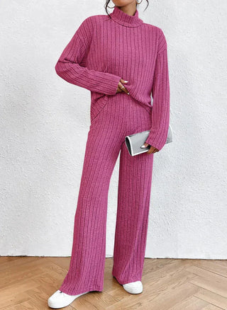 Helene - Knitted Trousers - Turtleneck Jumper