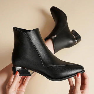 Julane - Ankle boots with zip - Trendy block heel