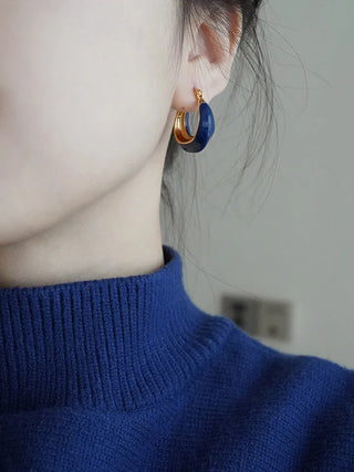 Micara -  Blue Arc - Earrings