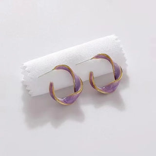 Micara - Lavender Curve - Earrings