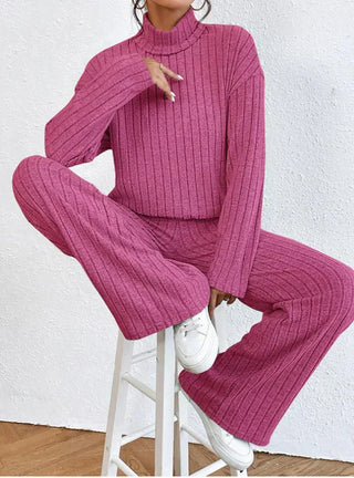 Helene - Knitted Trousers - Turtleneck Jumper