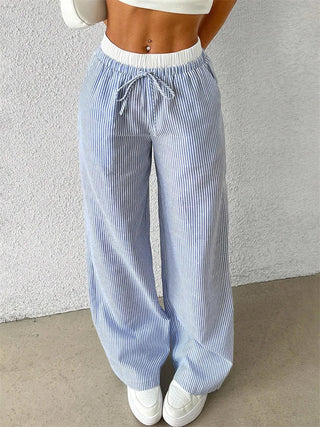 Daphne - Casual wide-leg pants - Striped print