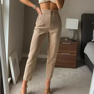 Maryanne - Formal cropped trousers - High waisted style