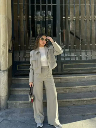 Kehlani - Cropped jacket & trousers - Elegant casual set