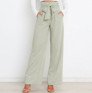 Chantal - Wide-leg trousers - With tie belt