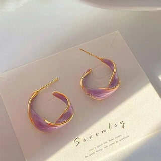 Micara - Lavender Curve - Earrings