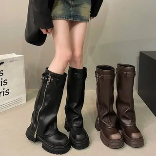 Ambrose - Knee-high fashion boots - Platform style