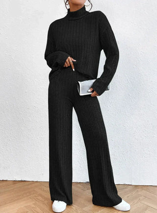 Helene - Knitted Trousers - Turtleneck Jumper