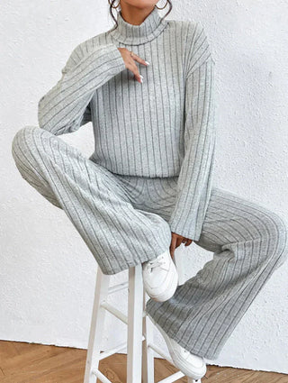 Helene - Knitted Trousers - Turtleneck Jumper