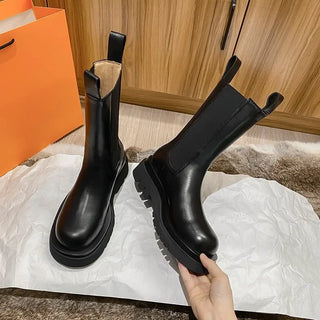 Wylla - Platform Chelsea boots - Elasticated detail