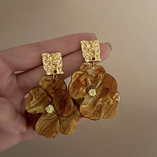 Micara - Cocoa Flower - Earrings