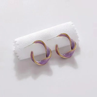 Micara - Lavender Curve - Earrings