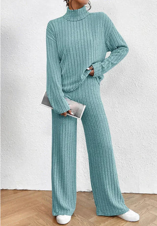 Helene - Knitted Trousers - Turtleneck Jumper