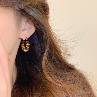 Micara - Bronze Beads - Earrings