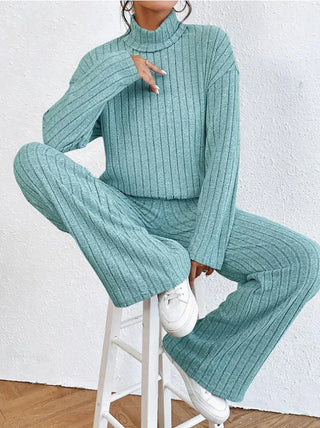 Helene - Knitted Trousers - Turtleneck Jumper