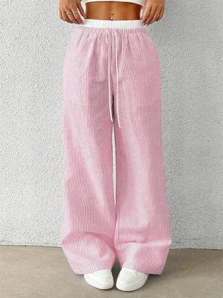 Daphne - Casual wide-leg pants - Striped print