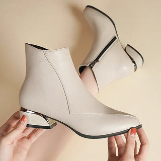 Julane - Ankle boots with zip - Trendy block heel