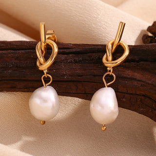 Micara - Knotty Pearls - Earrings