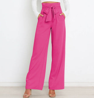 Chantal - Wide-leg trousers - With tie belt