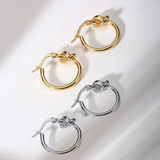 Micara - Knotty Hoops - Earrings