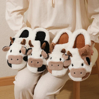 Amelie - Cow slippers - Warm plush