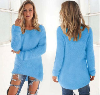 Laila - Fluffy Knitted Jumper - Fuzzy Jumper