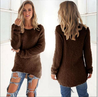 Laila - Fluffy Knitted Jumper - Fuzzy Jumper