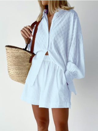 Esther - Beach Outfit - Blouse with Shorts