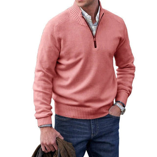 Kasper - Men's Fleece Jumper with quarter zip