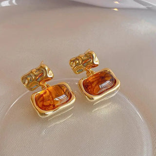 Micara - Amber Block - Earrings