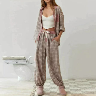 Liva - Women's checked pyjamas